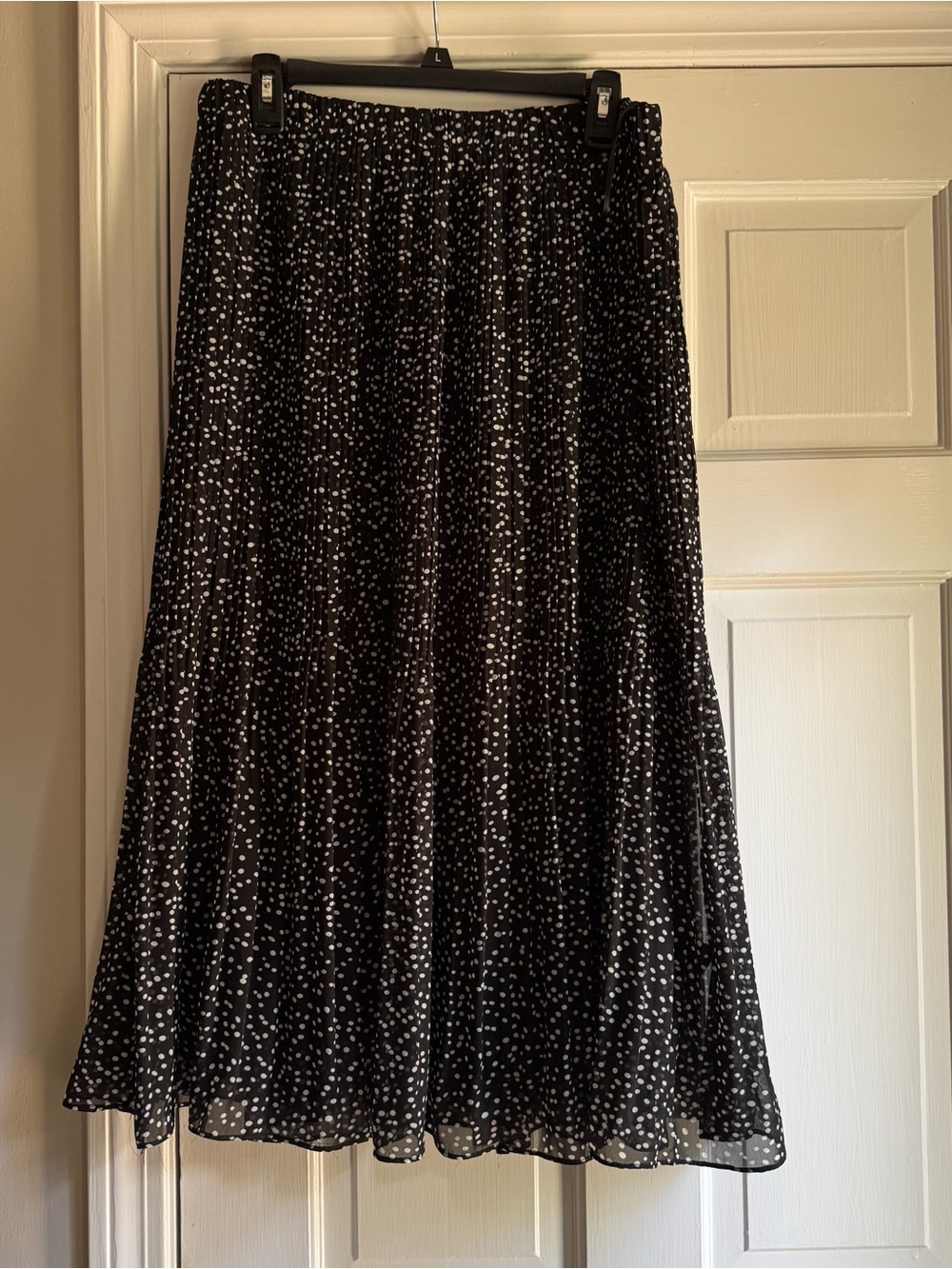 WD.NY Black Satin Skirt with Lining